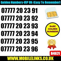 Golden Numbers VIP UK EE Network SIM Card – Easy to Remember Numbers- B462I